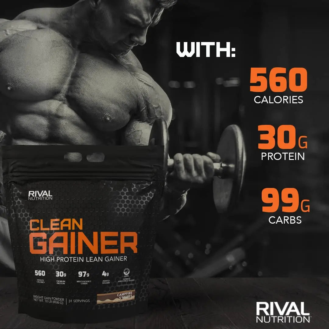 Rivalus Clean Gainer - Chocolate Fudge 10 Pound - Delicious Lean Mass Gainer Rivalus Au supplements