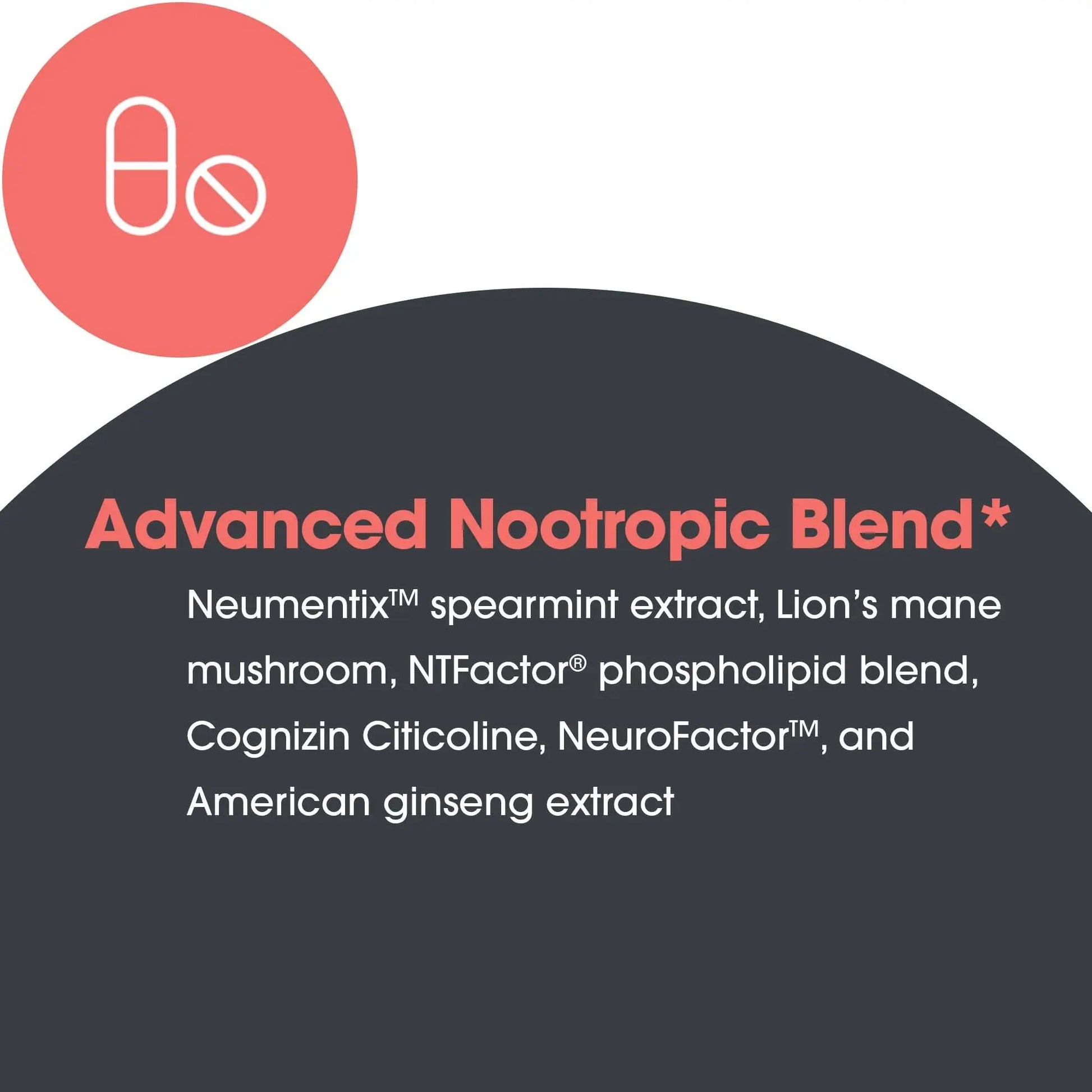 Allergy Research Group Advanced NeuroPlus - Nootropic Formula with Spearmint Extract, Lions Mane & Citicoline - Supports Working Memory Focus & Cognitive Function - 30 Servings - 90 Tablets Allergy Research Group Au supplements