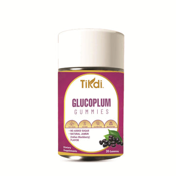 TIKDI GlucoPlum Gummy - 30 Count - Supports Healthy Blood Sugar Levels Already Within Normal Range. All Natural with Indian BlackBerry, Fenugreek, Cinnamon, Vegan, No Added Sugar TIKDI Au supplements