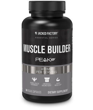 Jacked Factory Essentials Muscle Builder - ATP Muscle Builder for Men with Peak ATP to Support Muscle Gain, Enhance Athletic Performance, & Increase Strength - 30 Capsules Jacked Factory Au supplements