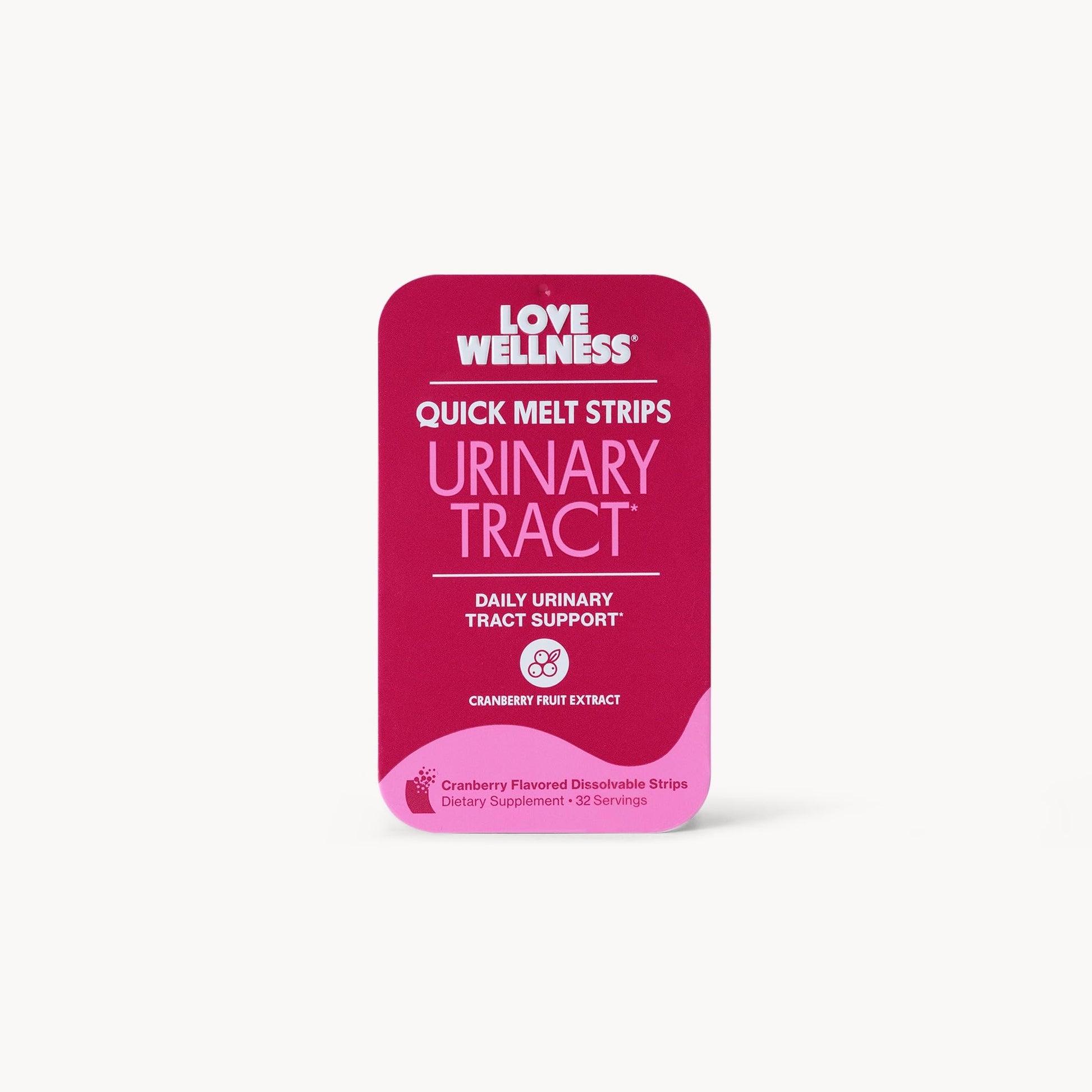 Love Wellness Urinary Tract* Quick Melt Strips - Fast-Dissolving UT Support with 36 mg PACs from Cranberry Fruit Extract - Promotes Urinary Health* - No Water Needed - Vegan and Sugar Free - 32 Strips Love Wellness Au supplements