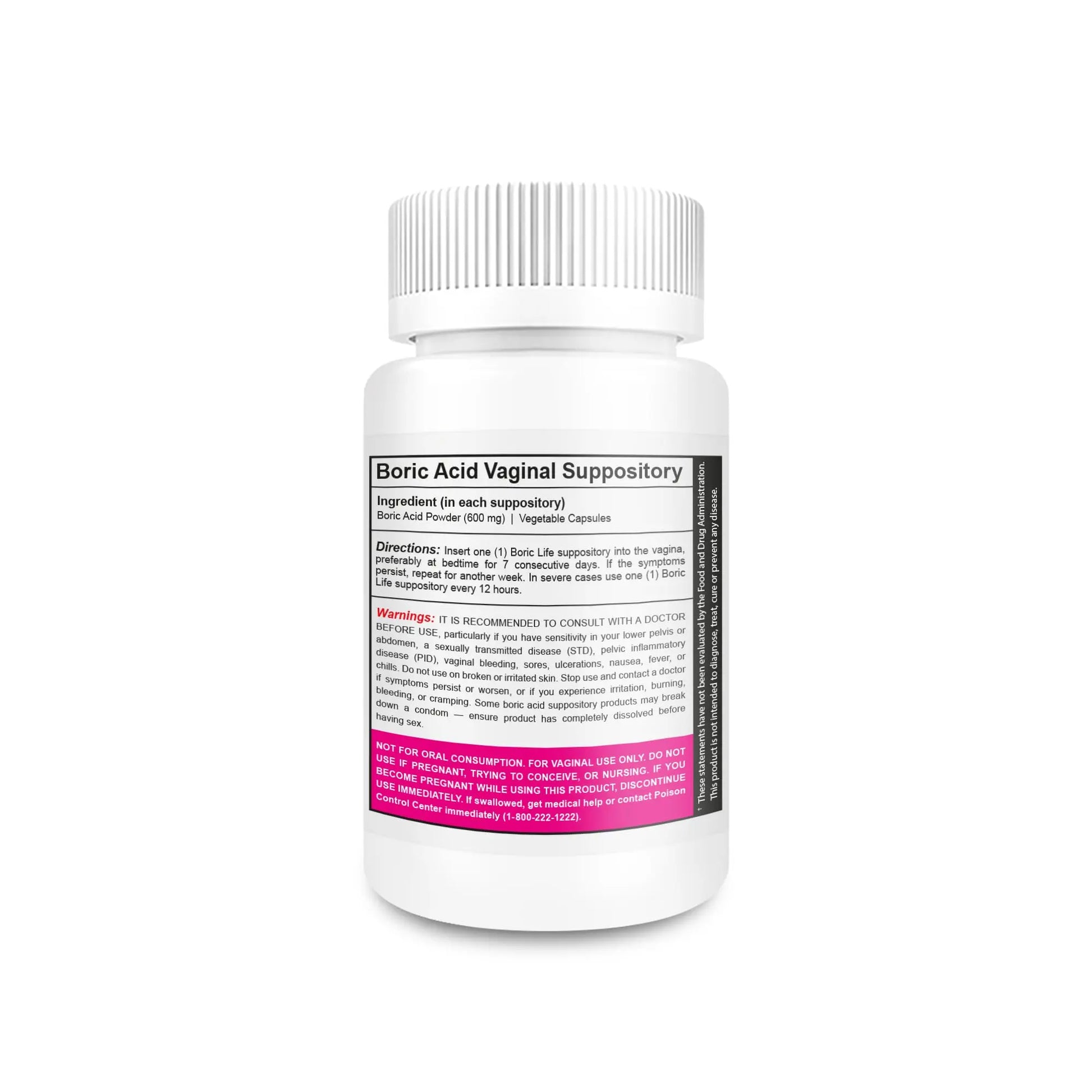 NutraBlast Boric Acid Suppositories - 100% Pure Made in USA - Boric Life Intimate Health Support (30 Count) NutraBlast Au supplements