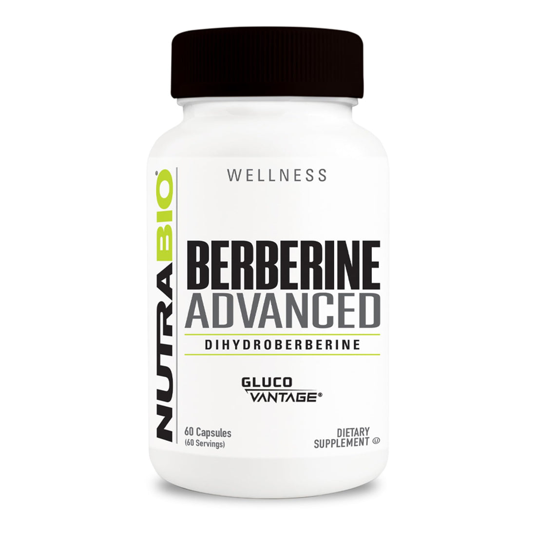 NutraBio Berberine Advanced Supplement (Dihydroberberine), 200 mg - Provides Advanced Absorption Carbohydrate Tolerance Support, 60 Caps NutraBio Au supplements