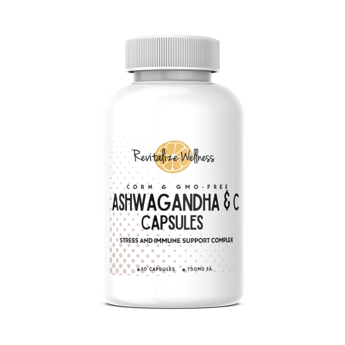 Revitalize Wellness Ashwagandha + Vitamin C Capsules | Stress and Immune Support Complex | with 550 mg Ashwagandha and 200 mg Vitamin C per Serving | 30 Servings Revitalize Wellness Au supplements