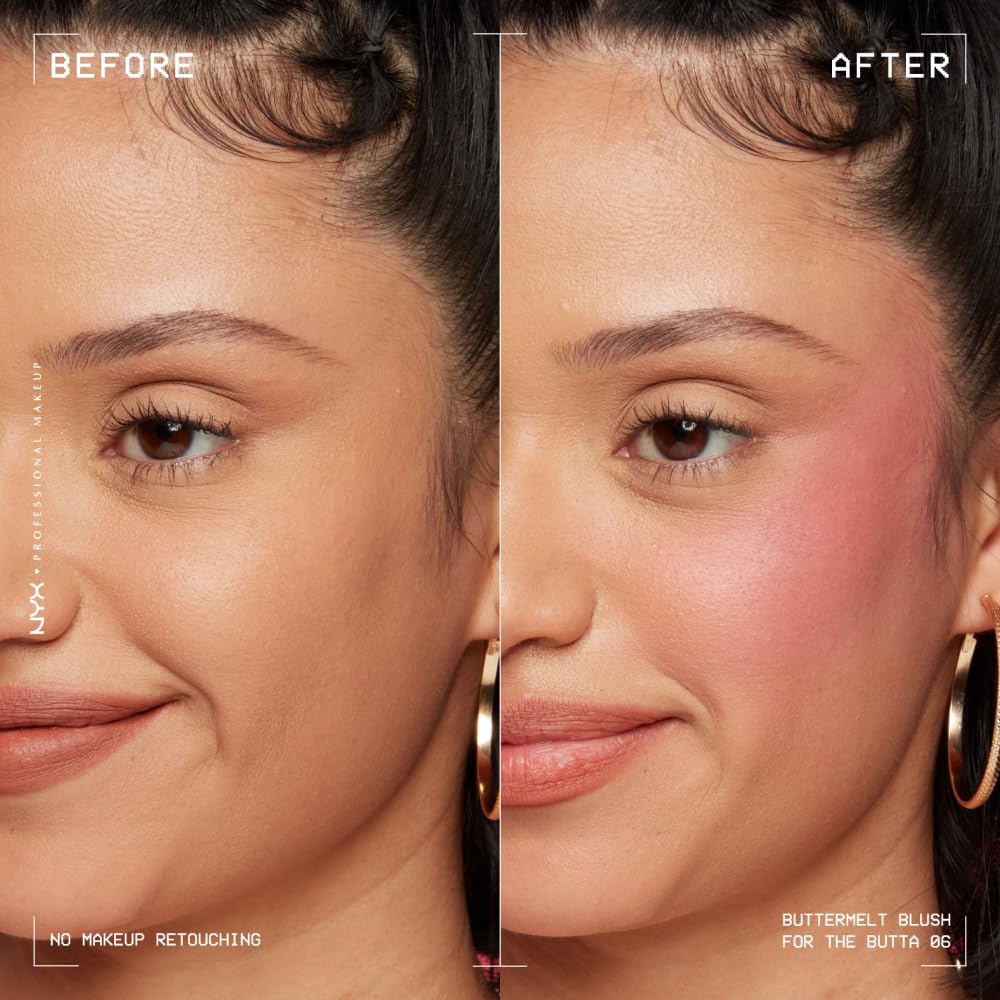 NYX PROFESSIONAL MAKEUP Buttermelt Powder Blush, Fade and Transfer-Resistant Blush, Up to 12HR Make Up Wear, Vegan Formula - For The Butta NYX PROFESSIONAL MAKEUP Au supplements
