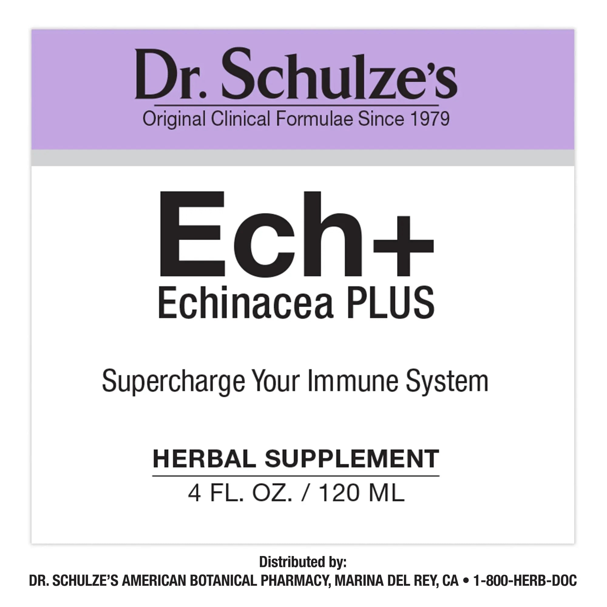 Dr. Schulze's Echinacea Plus | Echinacea Root and Seed | All Organic Extract | Gluten-Free Dr. Schulze's Au supplements