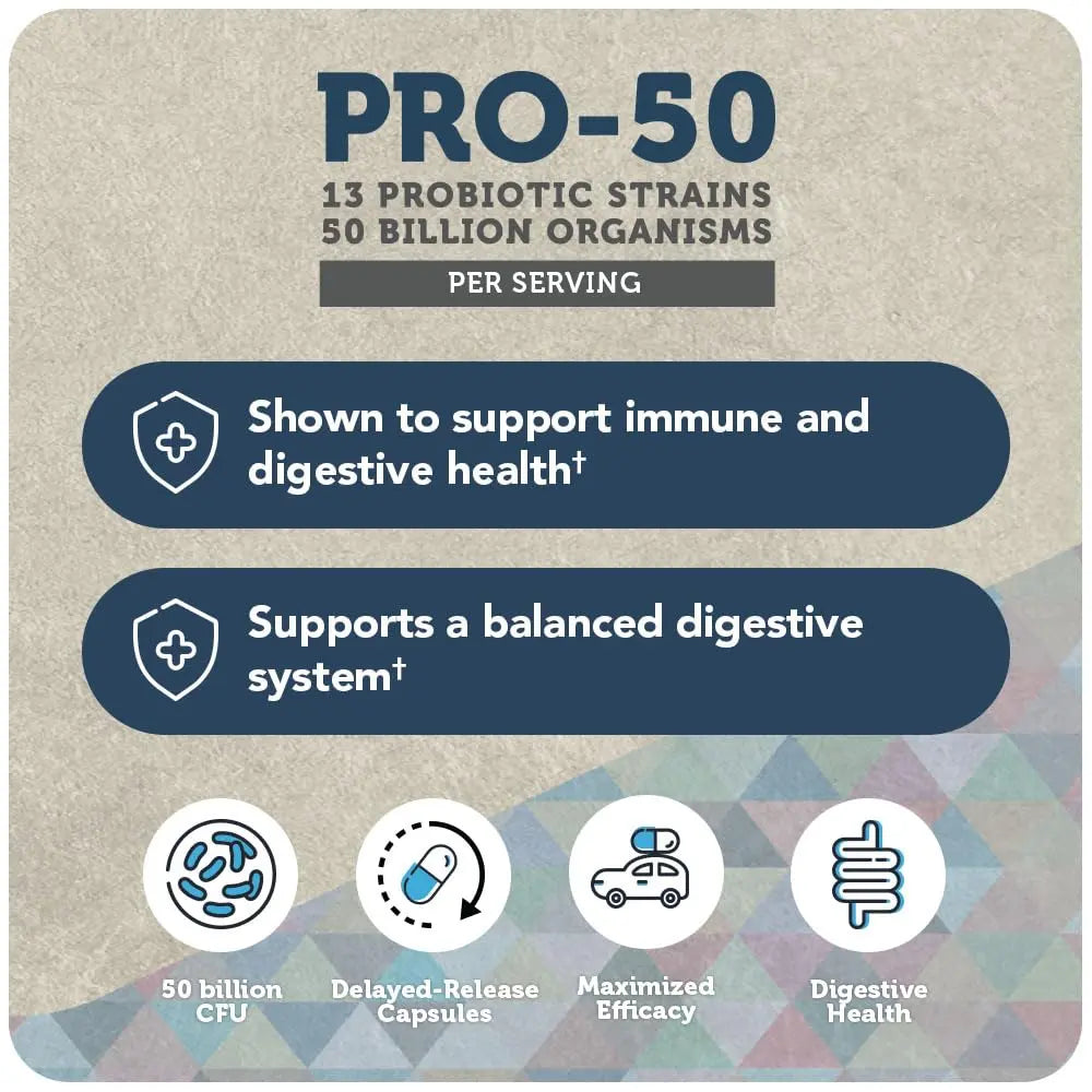 Vitamin Bounty Pro-50 Probiotics Supplement- 13 Probiotic Strains, Gut Health Vitamin Bounty Au supplements