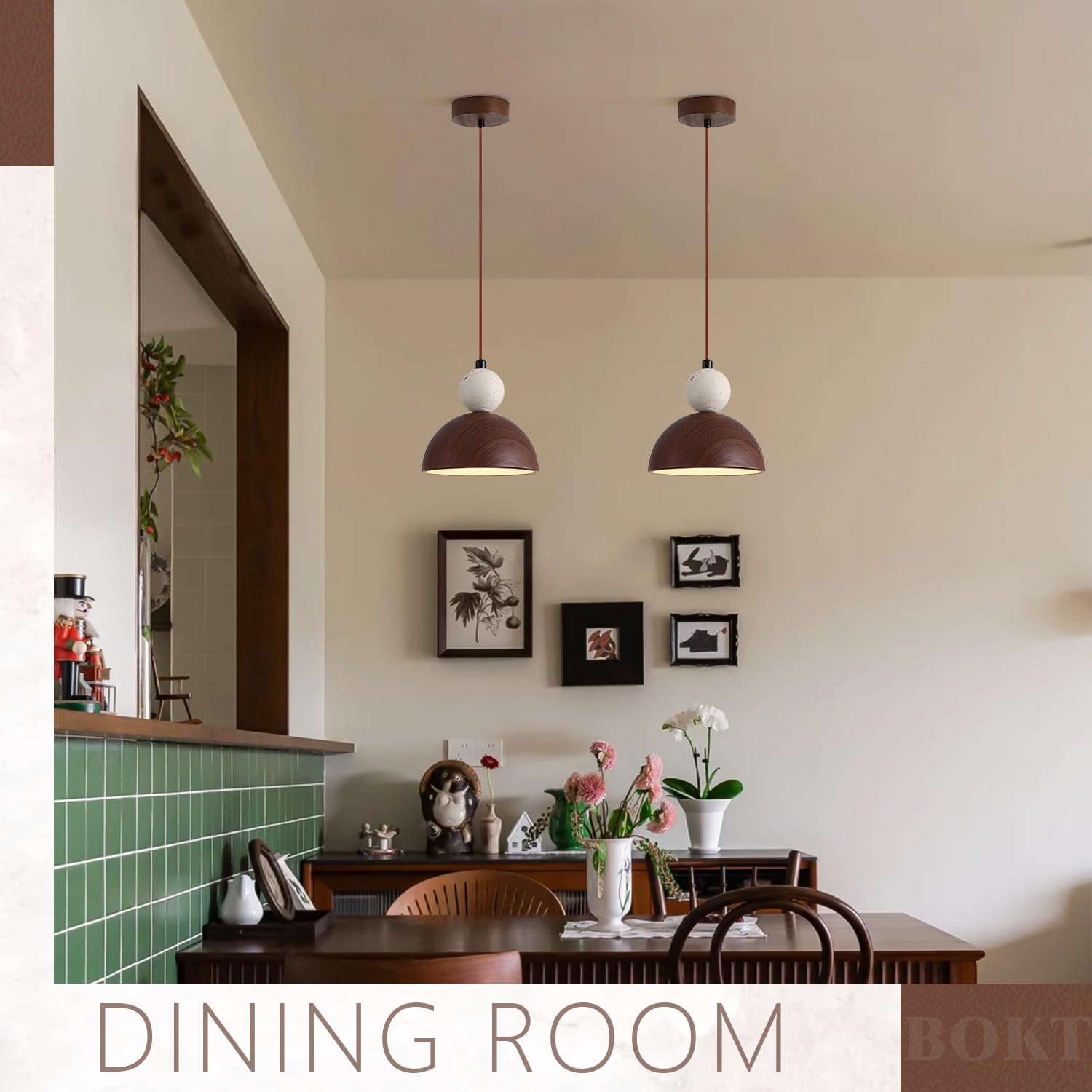 BOKT Wabi Sabi Pendant Light Nordic LED Ceiling Hanging Light Modern Natural Stone Pendant Light Adjustable Dimmable Walnut Mini Chandelier for Dining Room Living Room BOKT Au supplements