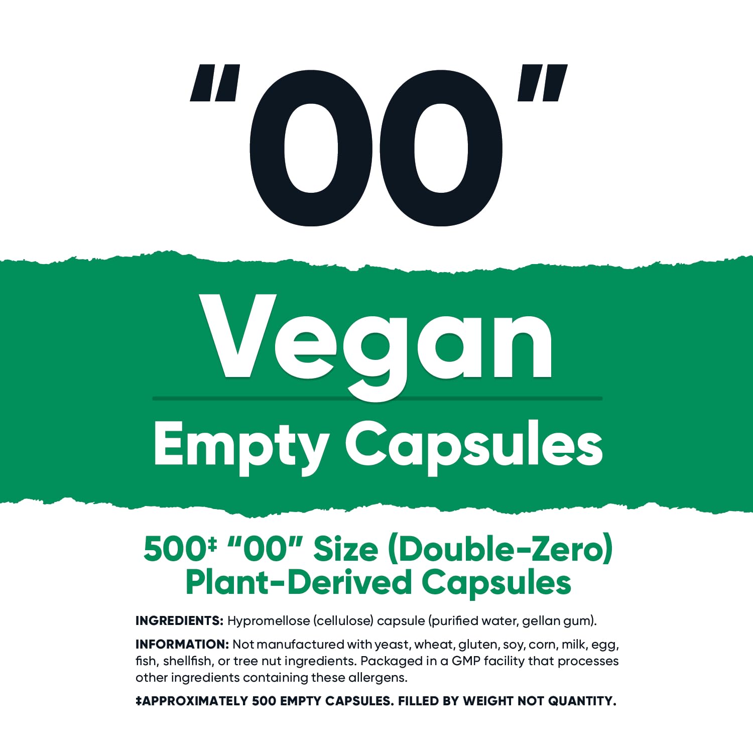 Nutricost Empty Capsules Size 00 Vegan - 500 Clear Empty Plant-Based Capsules - Kosher Certified, Halal Certified, Non-GMO, Soy Free, Gluten Free, Vegetarian Nutricost Au supplements