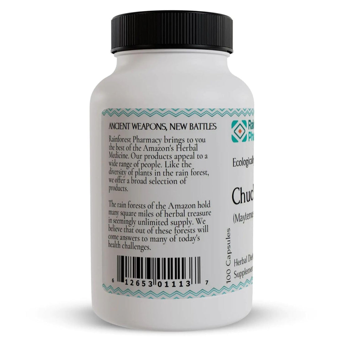 Rainforest Pharmacy Chuchuhuasi Herbal Supplement – 100 Vegetable Capsules, 500mg, Non-GMO, Sustainable, Ecologically Wildcrafted Amazon Rainforest Chuchuhuasi Bark Rainforest Pharmacy Au supplements