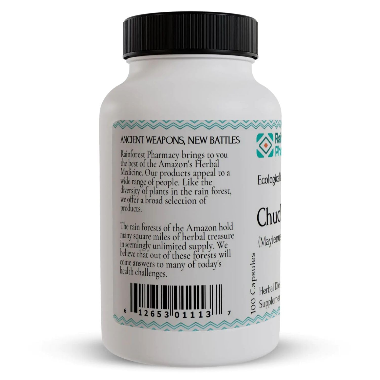 Rainforest Pharmacy Chuchuhuasi Herbal Supplement – 100 Vegetable Capsules, 500mg, Non-GMO, Sustainable, Ecologically Wildcrafted Amazon Rainforest Chuchuhuasi Bark Rainforest Pharmacy Au supplements