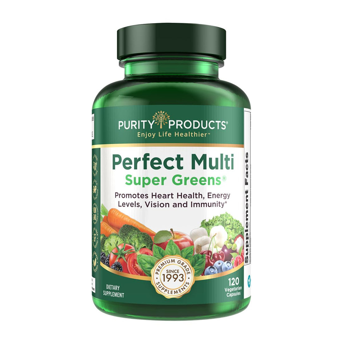 Purity Products Perfect Multi Super Greens Dietary Supplement Health Nutrition, 120 count Purity Products Au supplements