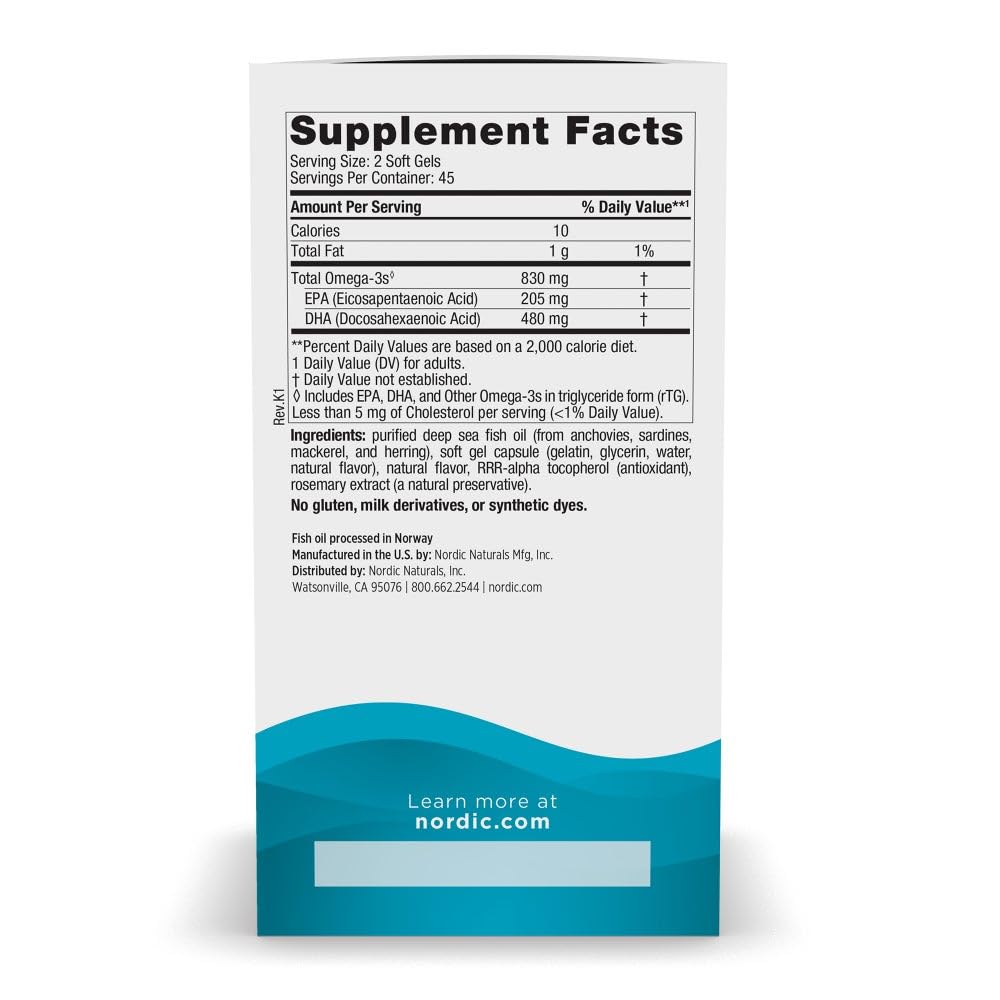 Nordic Naturals DHA, Strawberry - 90 Soft Gels - 830 mg Omega-3 - High-Intensity DHA Formula for Brain & Nervous System Support - Non-GMO - 45 Servings Nordic Naturals Au supplements