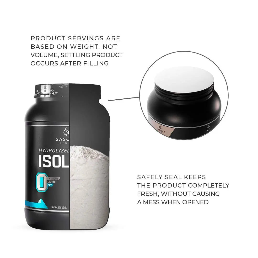 SASCHA FITNESS Hydrolyzed Whey Protein Isolate,100% Grass-Fed (2 Pounds, Cookies SASCHA FITNESS Au supplements