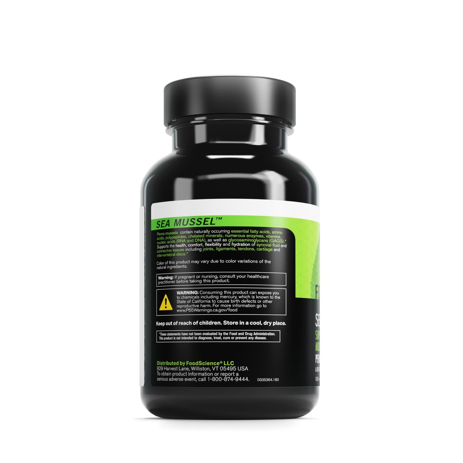 DAVINCI FoodScience of Vermont Sea Mussel, Green-Lipped Mussel Joint Supplement Capsules, 180 Count DAVINCI Au supplements