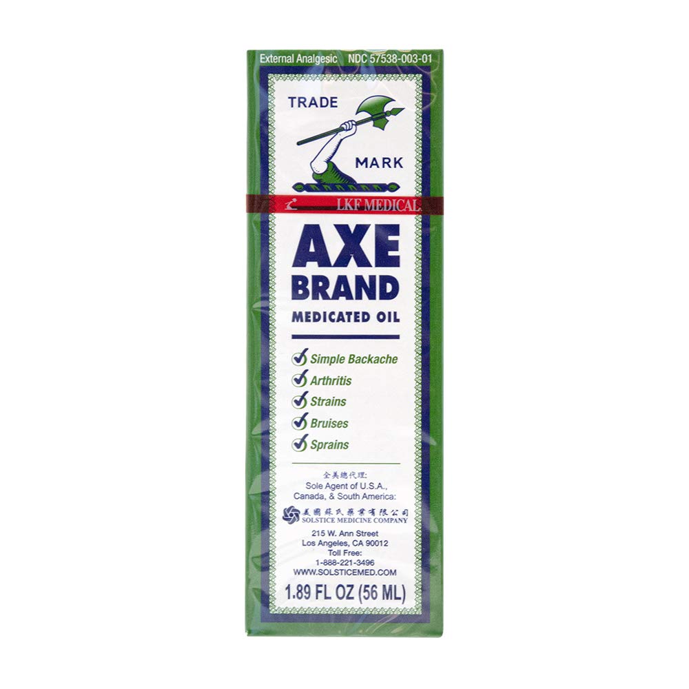 Axe Brand Medicated Oil (Muscle, Joint, and Backache Pain Relief) (1.89 fl oz) (1 Bottle) (Solstice) AXE Au supplements