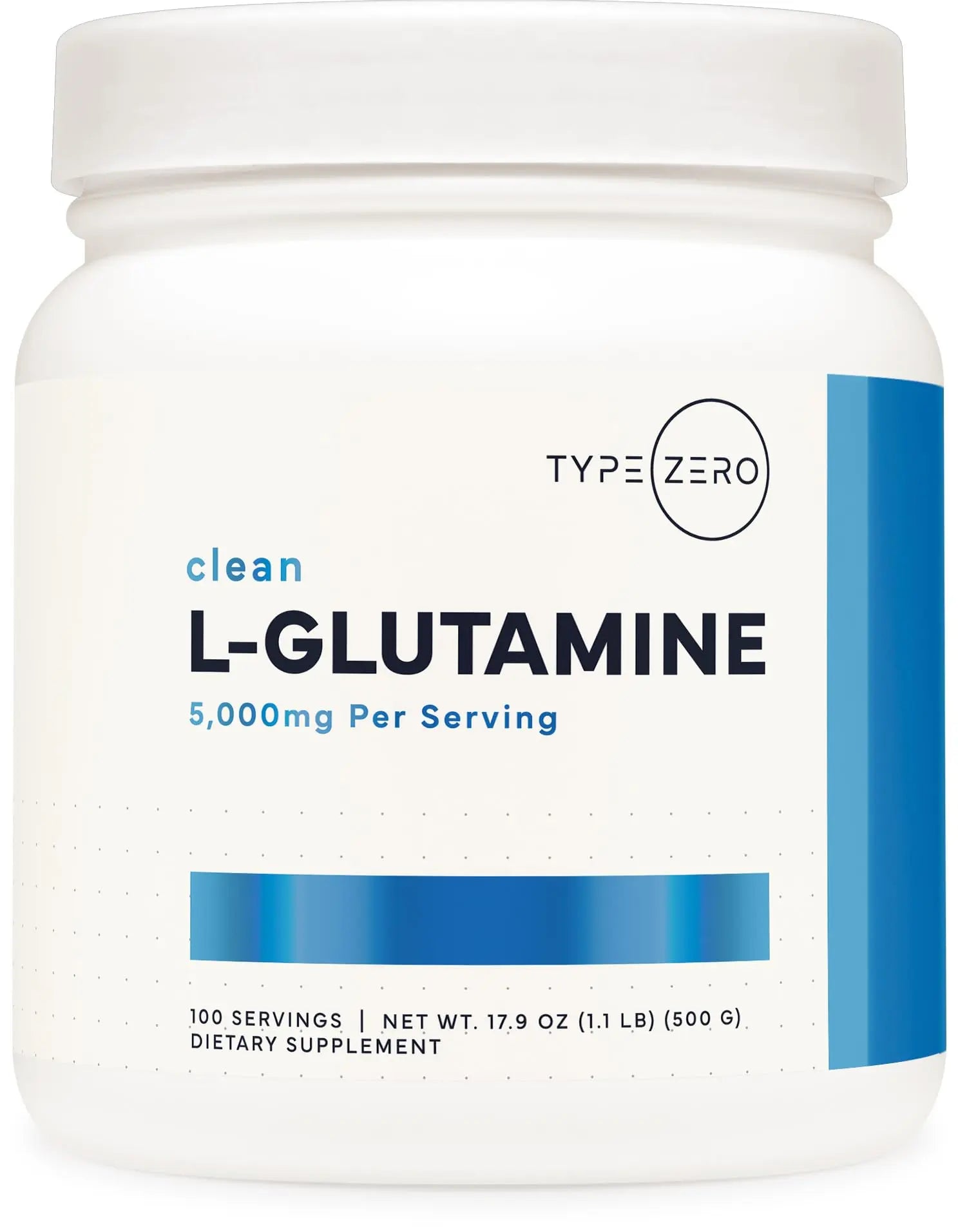 Type Zero L-Glutamine Powder (500G) 3-Month Supply Pure L-Glutamine Supplement - Vegan, Gluten Free, No Fillers Type Zero Au supplements