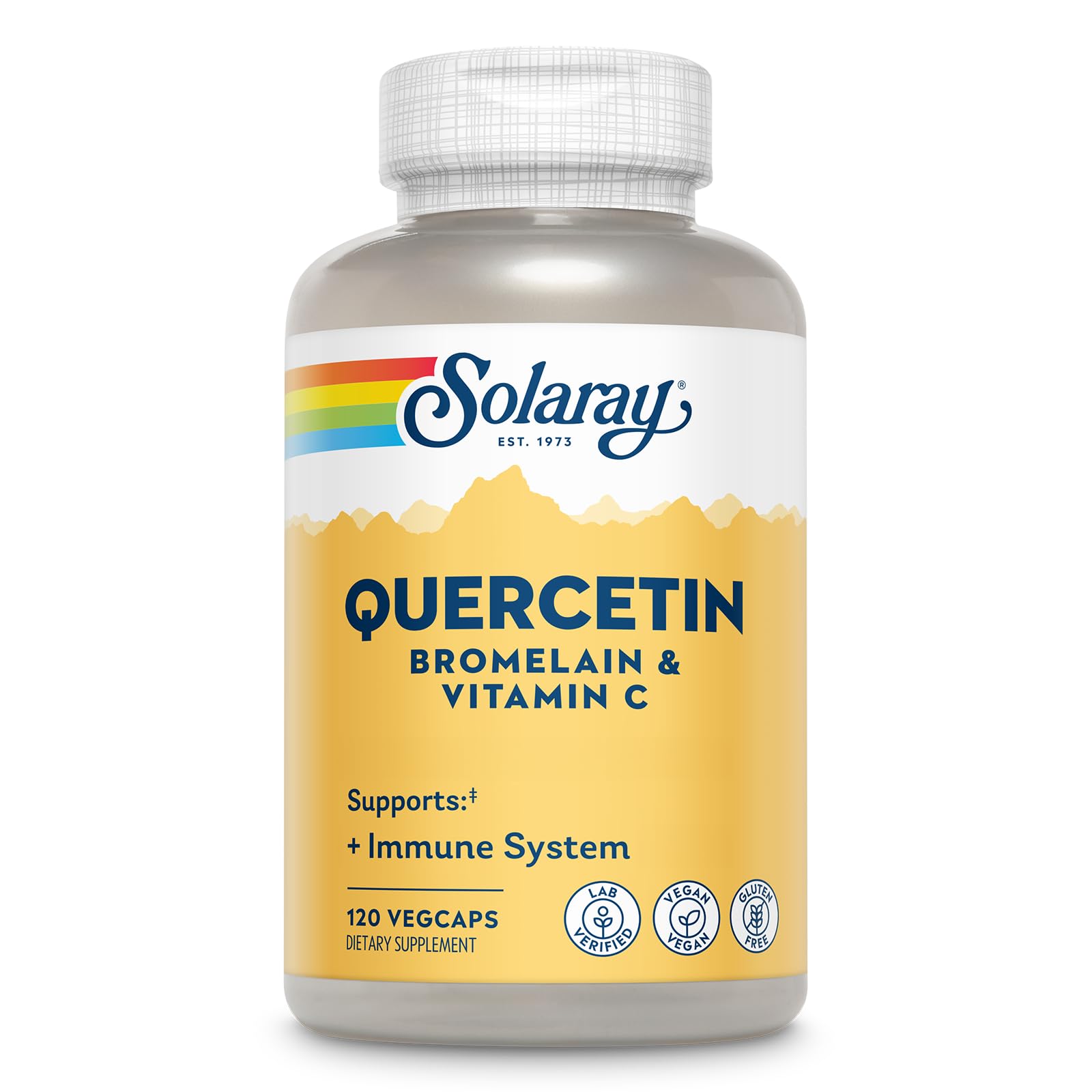 SOLARAY QBC Plex | Quercetin & Bromelain Plus Vitamin C | Year Round Immune Function & Respiratory Health Support | Non-GMO & Vegan | 120 VegCaps SOLARAY Au supplements
