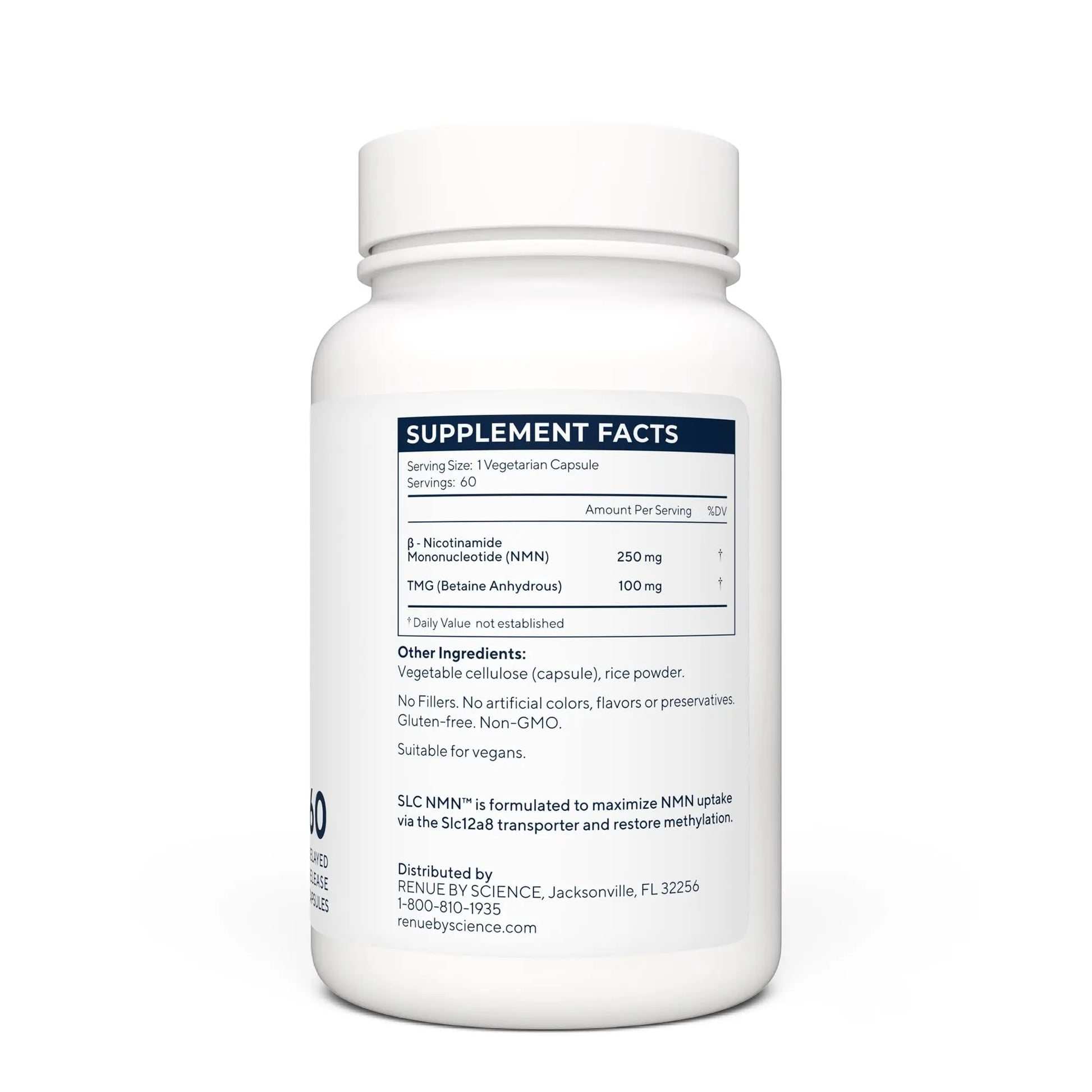 Renue By Science NMN Supplement | 60 SLC Enteric Capsules - 250mg Nicotinamide Mononucleotide per Serving | Delayed Release for Increased Absorption | Manufactured in The USA Renue By Science Au supplements