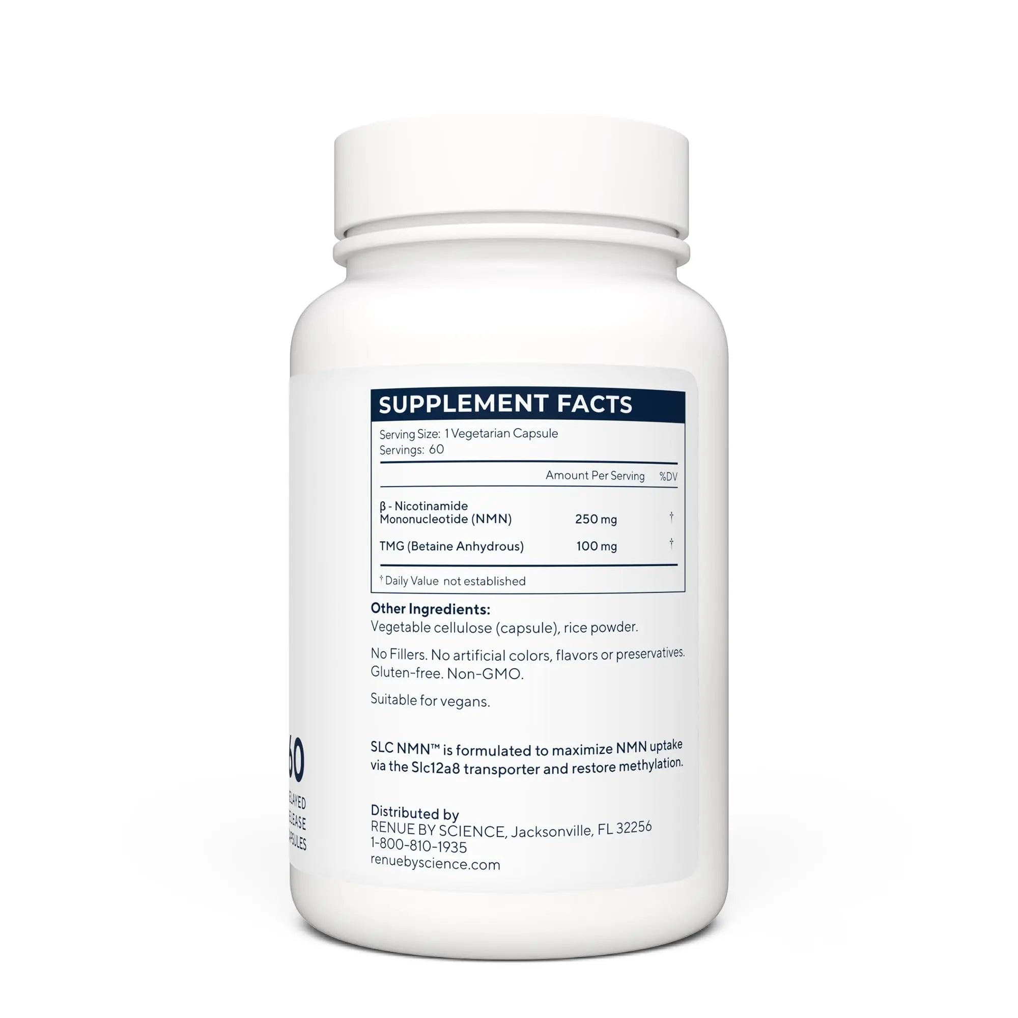 Renue By Science NMN Supplement | 60 SLC Enteric Capsules - 250mg Nicotinamide Mononucleotide per Serving | Delayed Release for Increased Absorption | Manufactured in The USA Renue By Science Au supplements