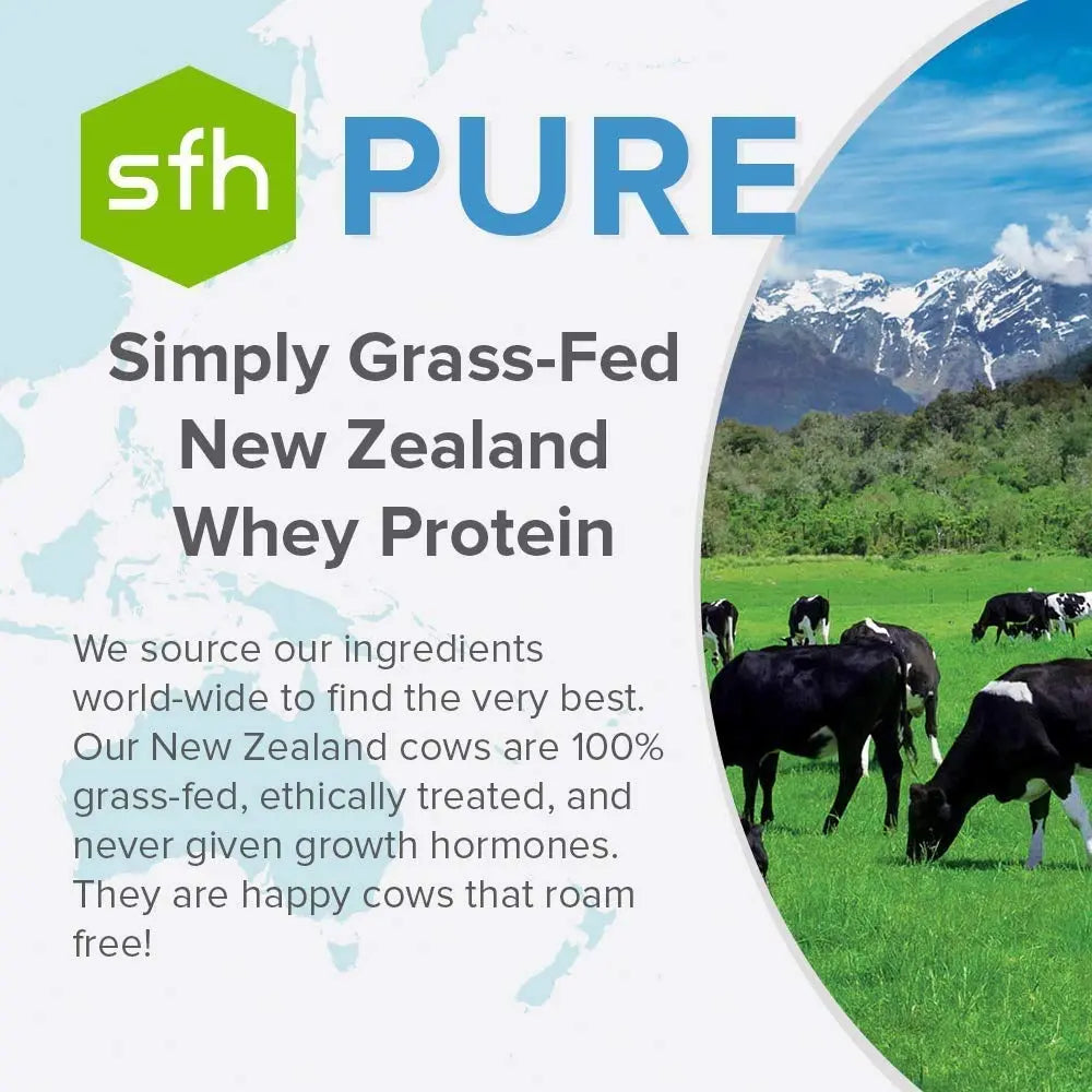SFH Pure Whey Protein Powder (Chocolate) Best Tasting 100% Grass Fed Whey SFH Au supplements