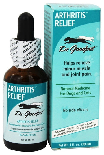 Dr. Goodpet Arthritis Relief Drops for Pets - Gentle Homeopathic Formula for Joint Stiffness & Mobility Support in Dogs & Cats - 1 oz Dropper Bottle Dr. Goodpet Au supplements