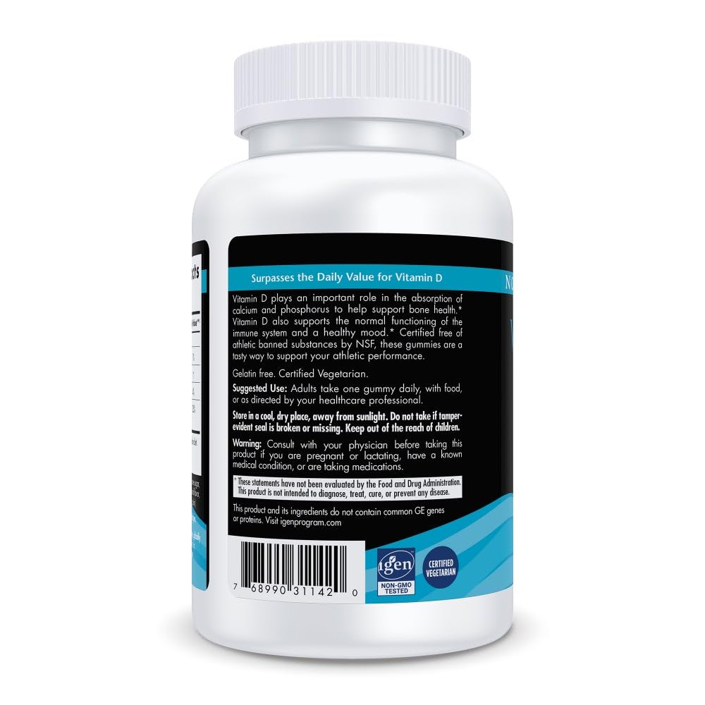 Nordic Naturals Vitamin D3 Gummies Sport, Wild Berry - 120 Gummies - 1000 IU Vitamin D3 - NSF Certified - Healthy Bones, Mood & Immune System Function - Non-GMO - 120 Servings Nordic Naturals Au supplements