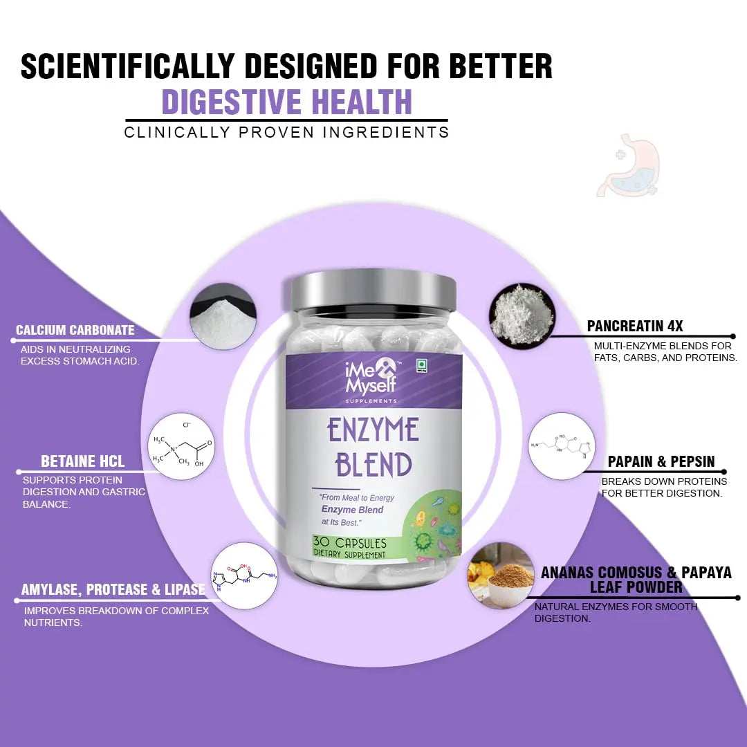 iMeMyself Enzyme Blend | 30 Veg Capsules iMeMyself Au supplements