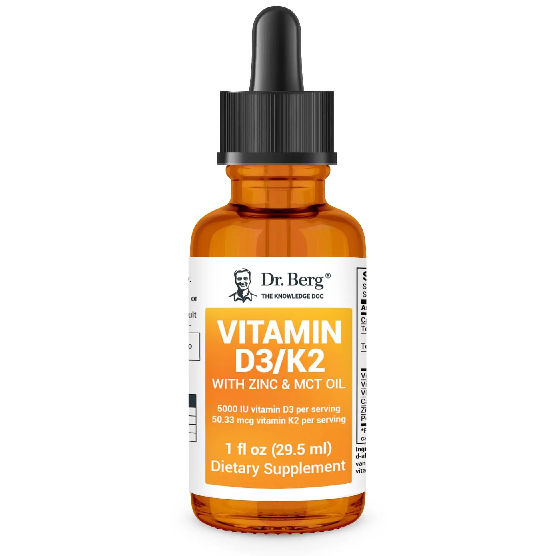 Dr. Berg Liquid Vitamin D3 & K2 Supplement - For Bone, Teeth, Mood & Immune Health Dr. Berg Nutritionals Au supplements