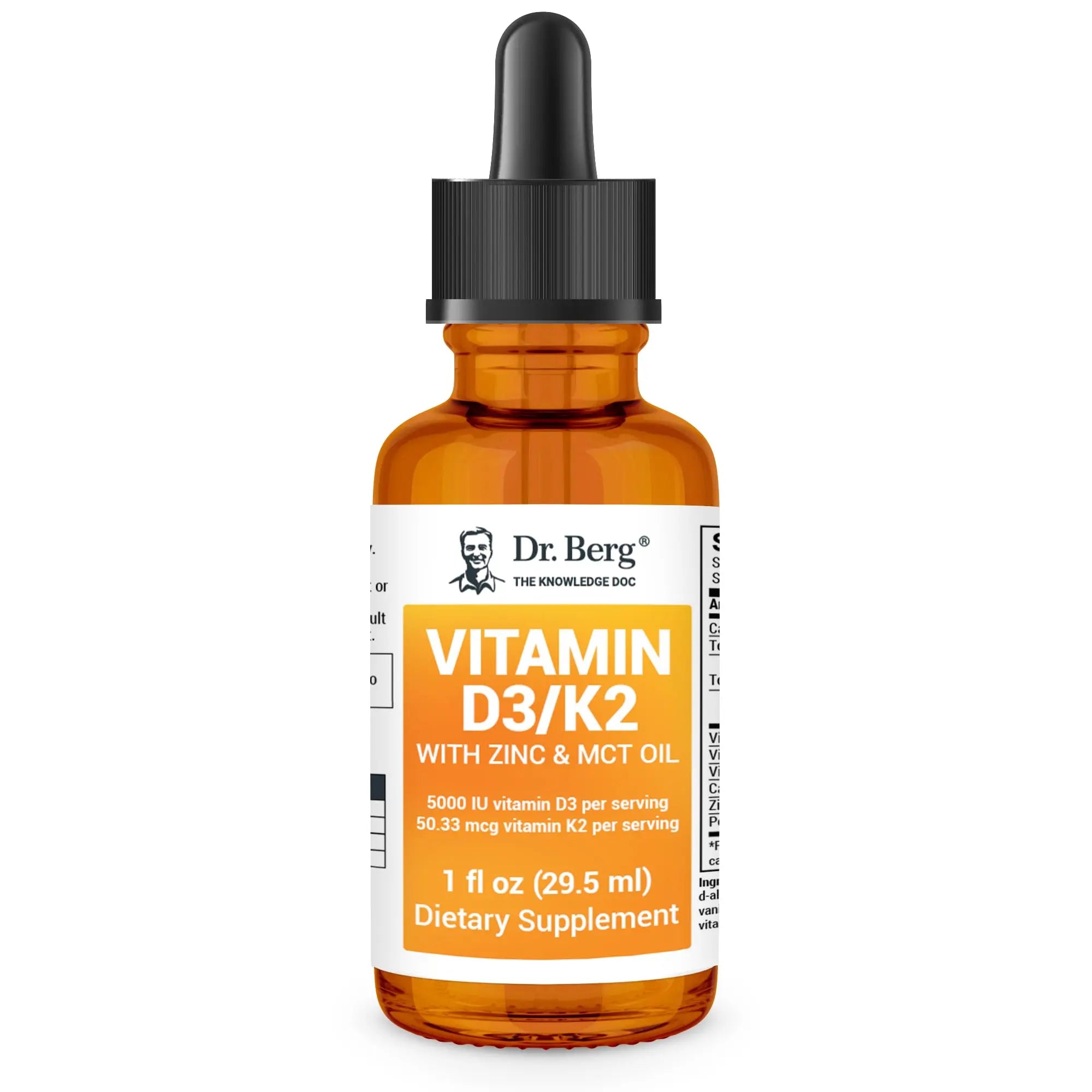 Dr. Berg Liquid Vitamin D3 & K2 Supplement - For Bone, Teeth, Mood & Immune Health Dr. Berg Nutritionals Au supplements