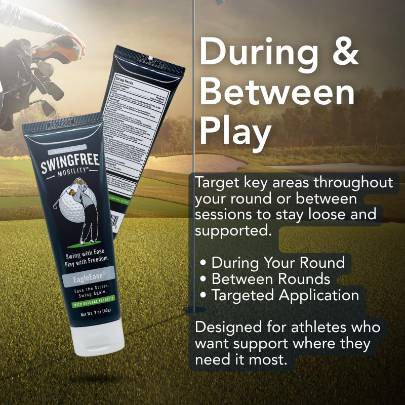 EagleEase – Targeted Joint Support Cream for Golfers & Athletes | Helps Support Elbows & Mobility During & After Play | Fast-Absorbing – 3 oz SwingFree Mobility Au supplements