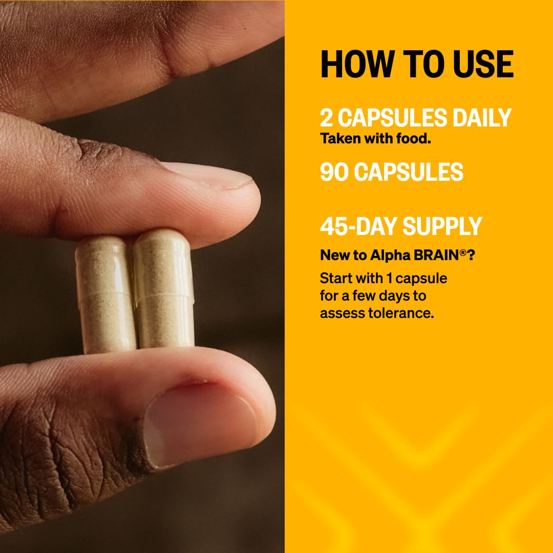 ONNIT Alpha Brain Nootropic Capsules for Men & Women, IGEN Non-GMO Tested Memory, Focus & Mental Clarity, with L-Theanine and Vitamin B6, 90 Count Each, Pack of 4 (360 Capsules) ONNIT Au supplements