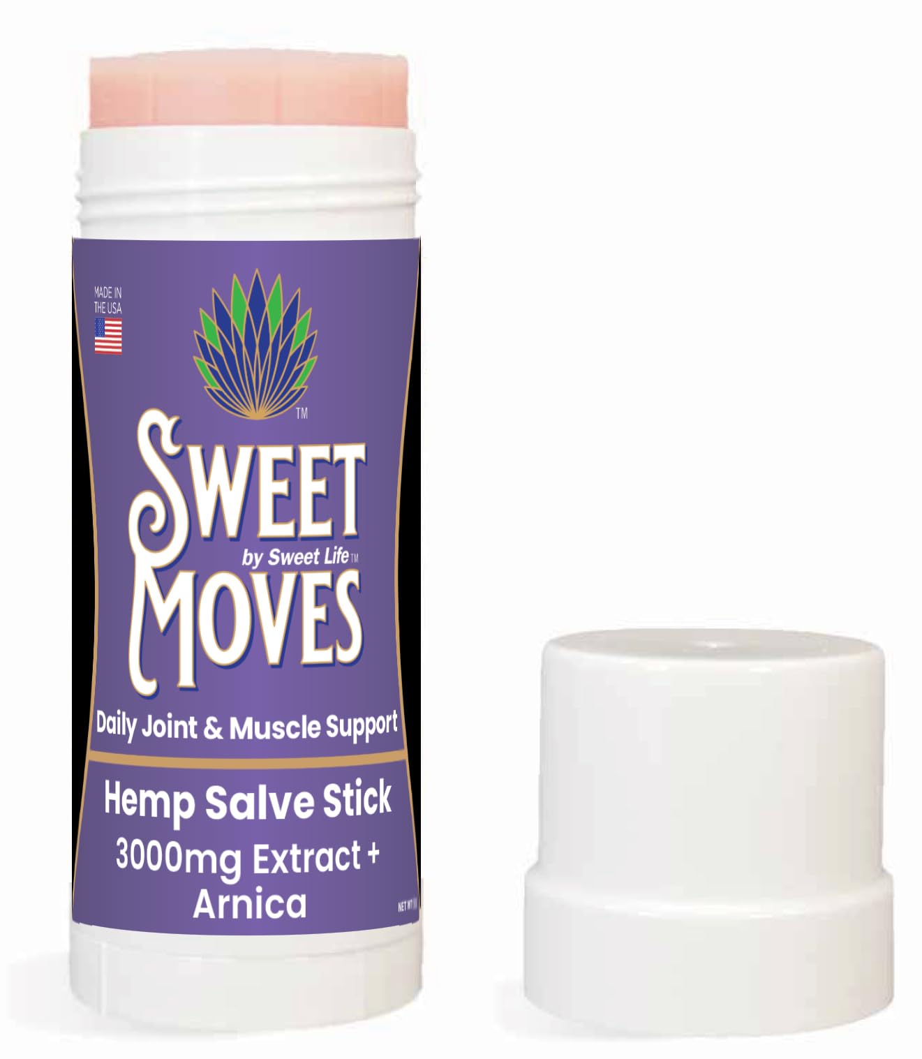 Sweet Life | Hemp Salve Stick | 3000mg | Organic Botanical Balm | Twist-Up Applicator | Small Business | Muscle & Joint Comfort Sweet Life Au supplements