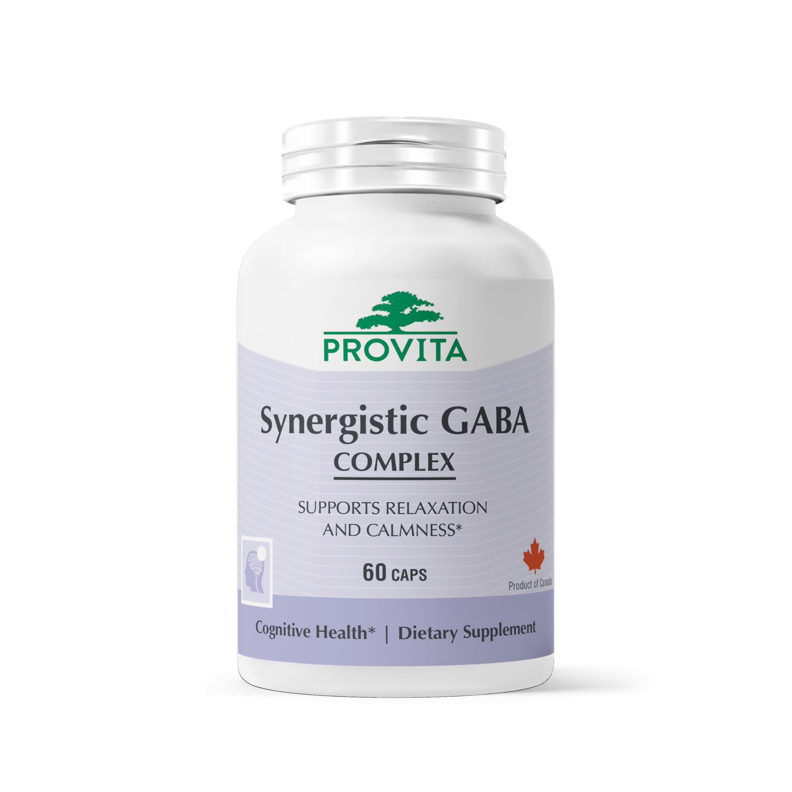 PROVITA Synergistic GABA Complex | GABA Supplement | with B6 & Glutamic Acid | Stress Relief Supplement | Mood Support | Relaxation & Calmness | Brain Support | Mood Enhancer | 60 Veg Capsules PROVITA Au supplements