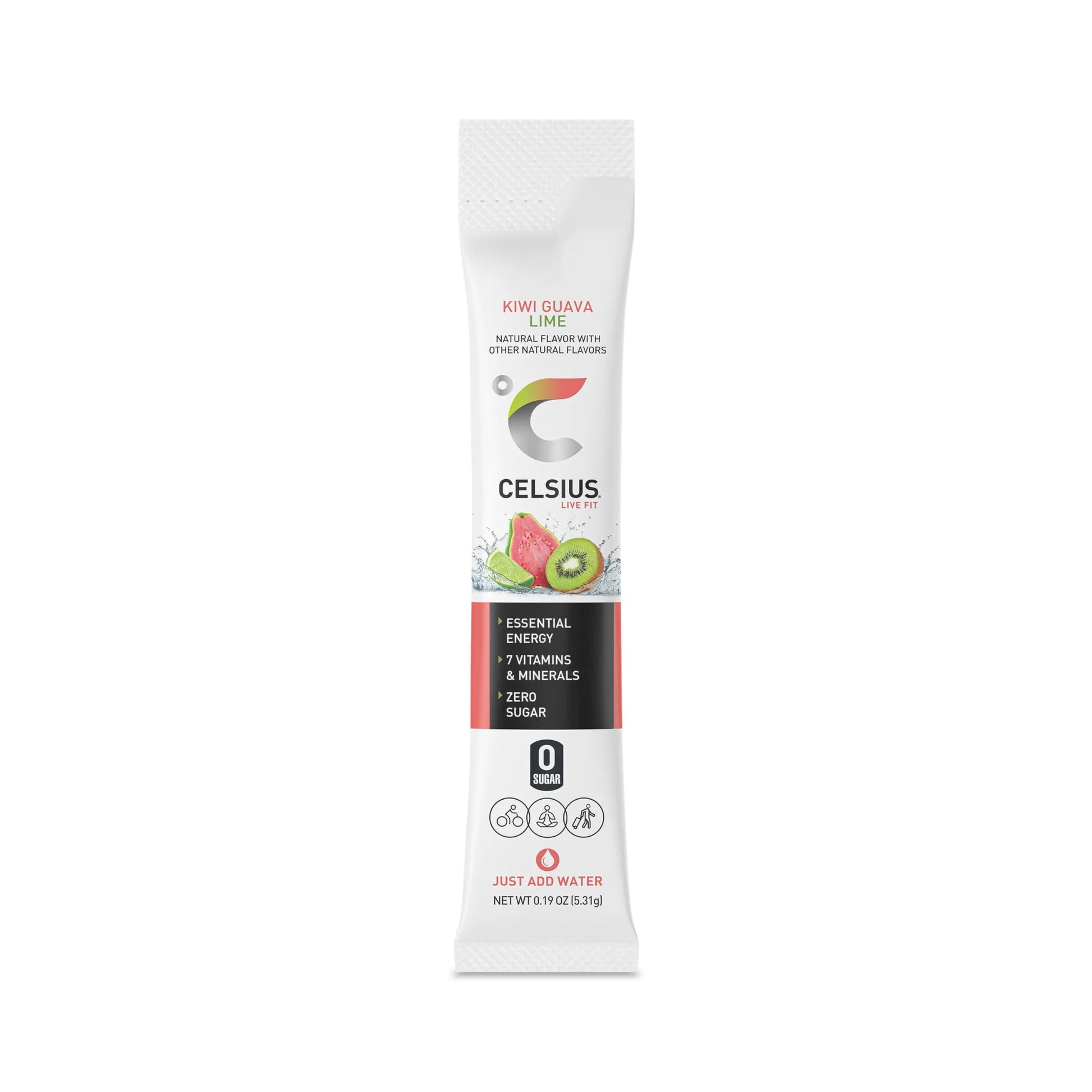 CELSIUS Kiwi Guava Lime On-the-Go Powder Stick Packs, Zero Sugar , 14 Count (Pack of 1) CELSIUS Au supplements