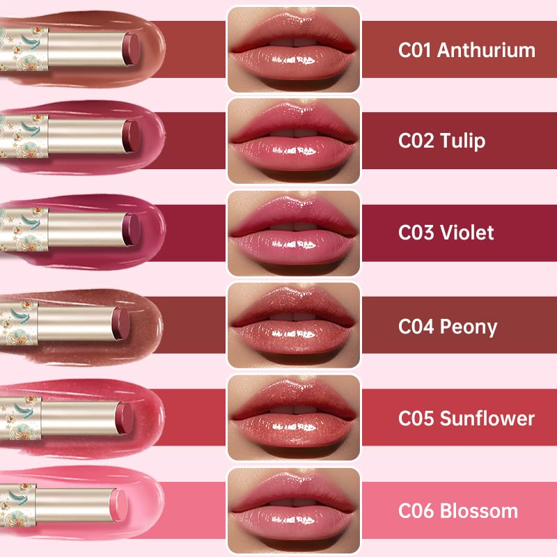 CATKIN Glossy Lip Balm Ultra Hydating Glow Lip Tinted Jelly Plump Melting Balm Shea Butter Repair Soothing For Dry Lips Dewy Finished 0.12 oz C05 SUNFLOWER Catkin Au supplements