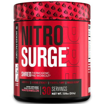 Jacked Factory NITROSURGE Shred Pre Workout Supplement - Energy Booster, Instant Jacked Factory Au supplements