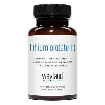 Weyland Brain Nutrition: Lithium Orotate 10mg (1 Bottle), 60 Vegetarian Weyland Brain Nutrition Au supplements