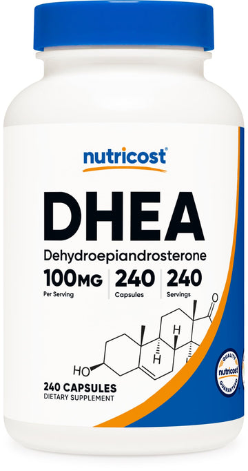 Nutricost DHEA 100mg, 240 Capsules - Gluten Free, Soy Free, Non-GMO, Supplement Nutricost Au supplements