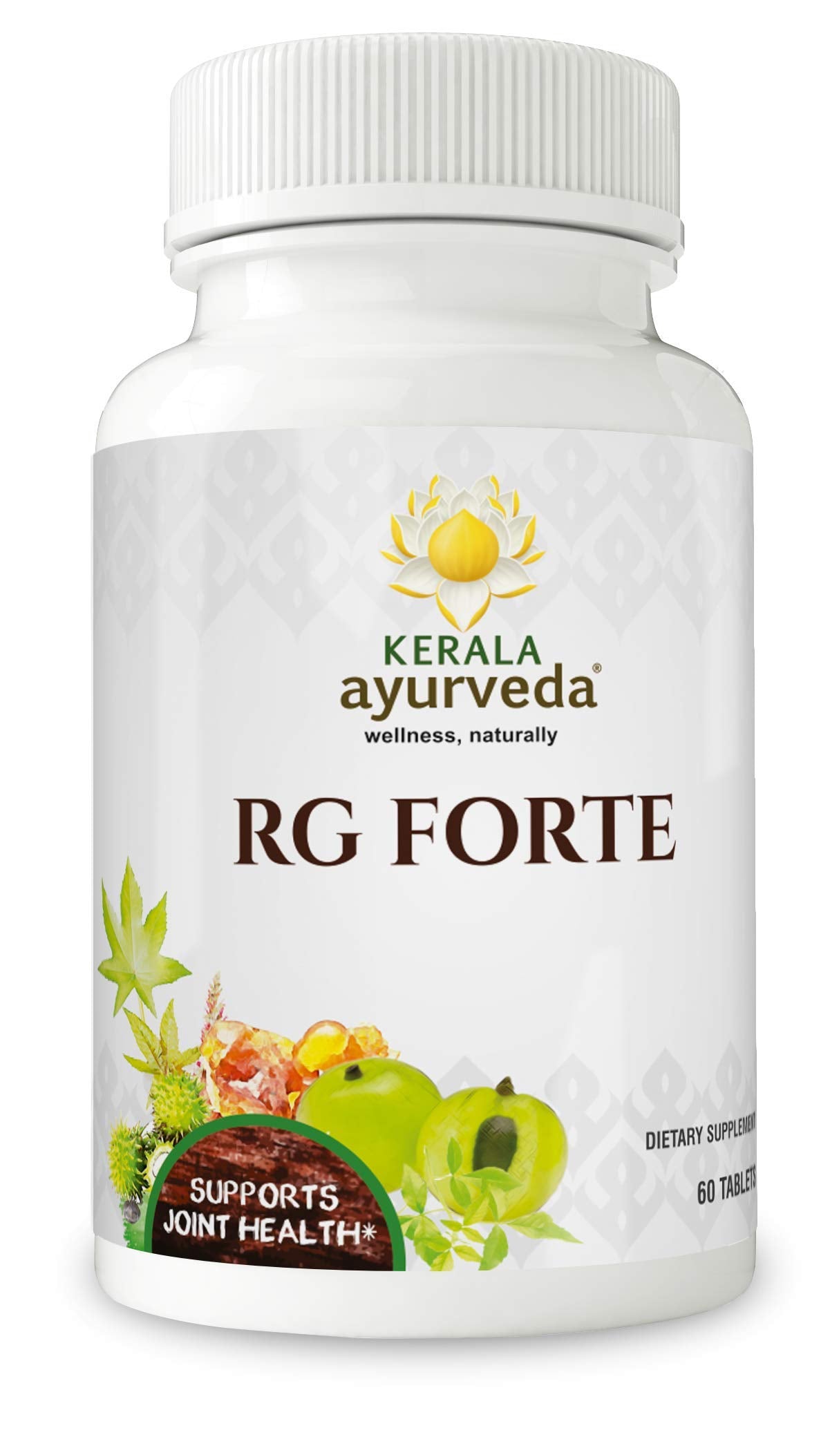 Kerala Ayurveda RG Forte Tablet - Herbal Tablet for Supporting Healthy Joint Function and Balancing Vata & Kapha, 60 Count Kerala Ayurveda Au supplements