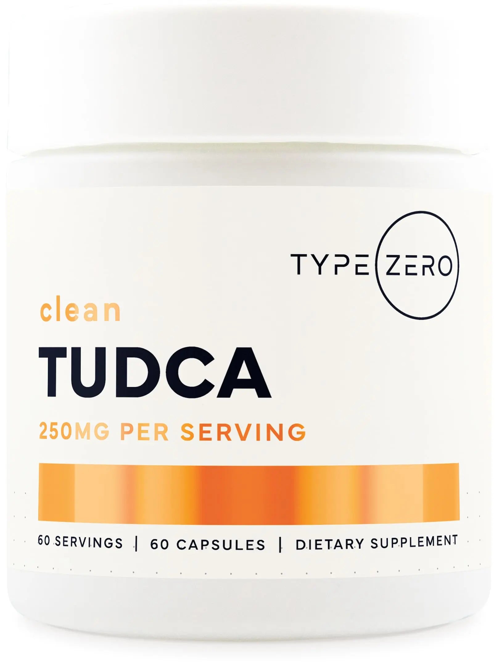 Type Zero Clean TUDCA Capsules 250mg - Pure Tauroursodeoxycholic Acid Supplement - Bile Salt Derivative - 60 Capsules, 60 Servings Type Zero Au supplements