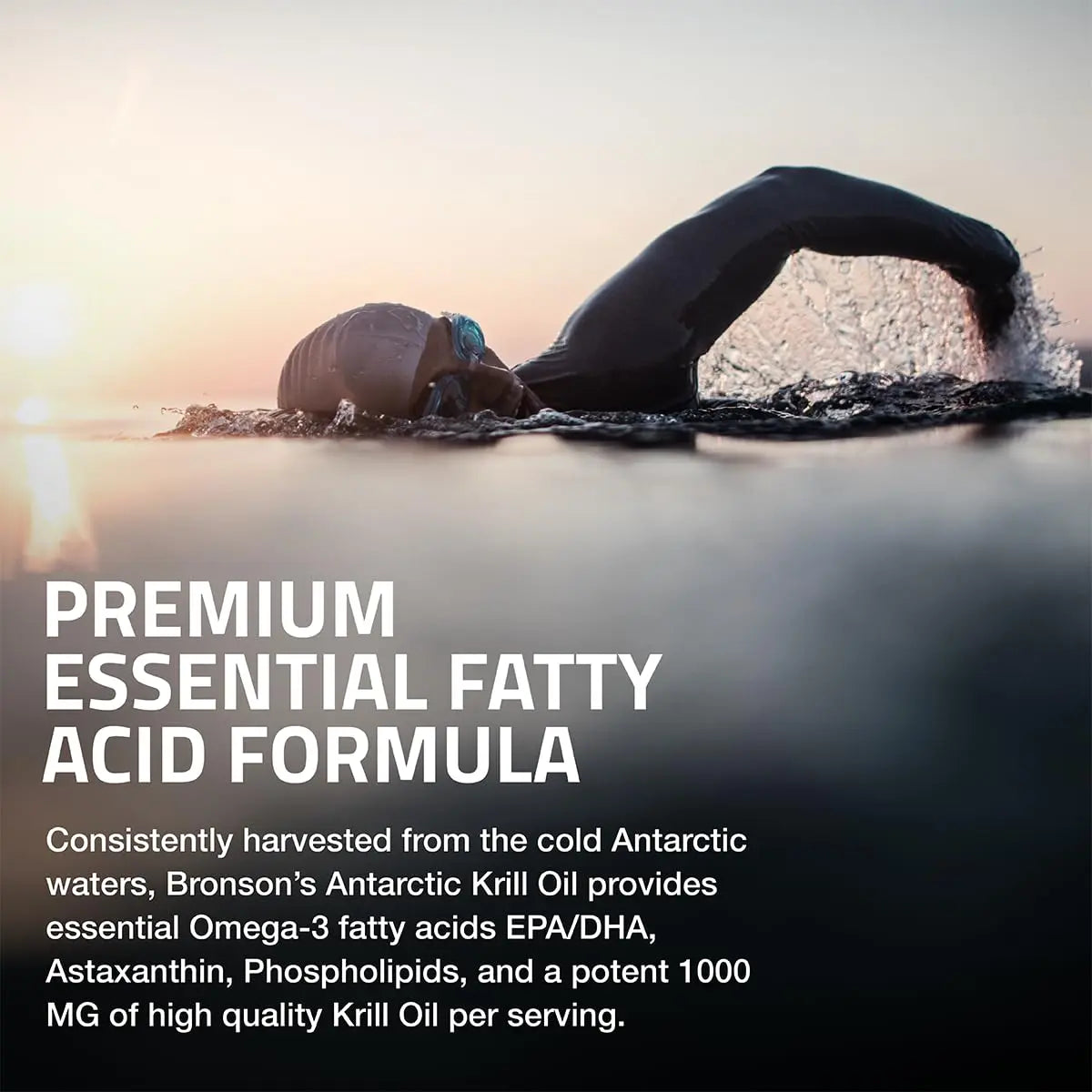 Bronson Antarctic Krill Oil 1000 mg with Omega-3s EPA, DHA, Astaxanthin and Phospholipids 120 Softgels Bronson Au supplements