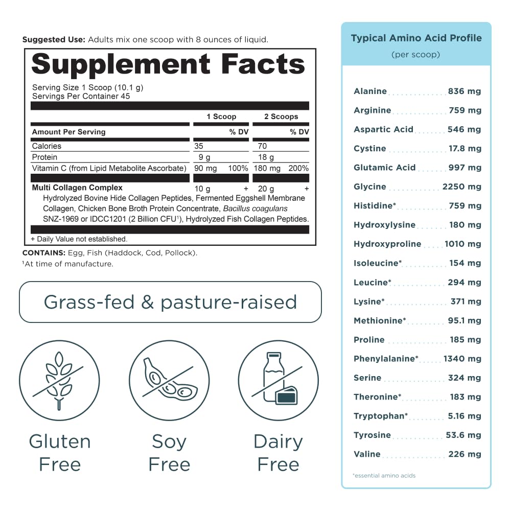 Ancient Nutrition Collagen Powder Protein with Probiotics, Unflavored Multi Collagen Protein with Vitamin C, 45 Servings, Hydrolyzed Collagen Peptides Supports Skin and Nails, Gut Health, 16oz Ancient Nutrition Au supplements