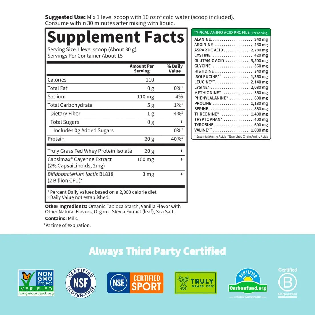 Garden of Life Sport Whey Plus Weight Management with Amino Energy - 20g of Grass Garden of Life Au supplements
