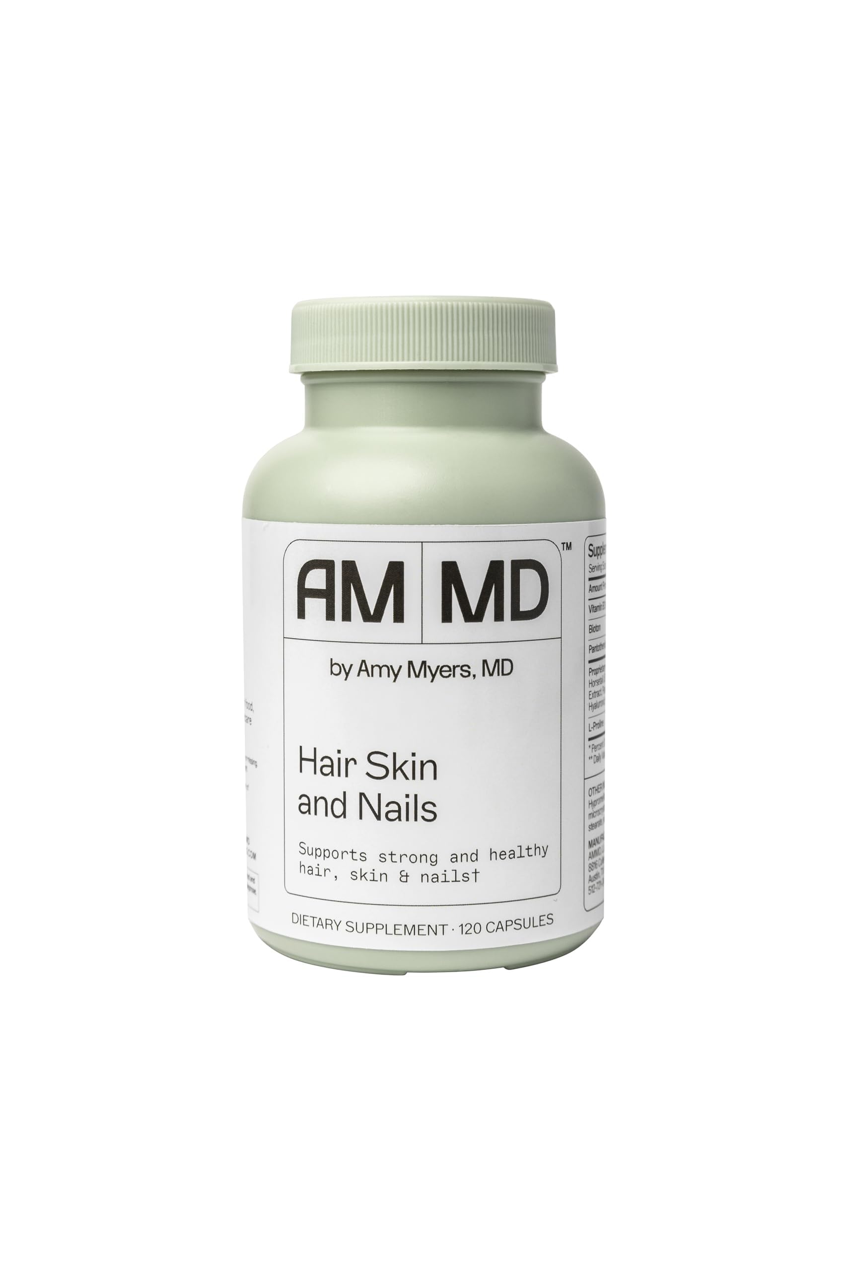 Amy Myers MD Hair Skin and Nails - Supports Strong Hair, Radiant Skin & Healthy Nails - L-Proline, Horsetail, Hyaluronic Acid - Gluten-Free - 120 Capsules (30 Servings) Amy Myers MD Au supplements