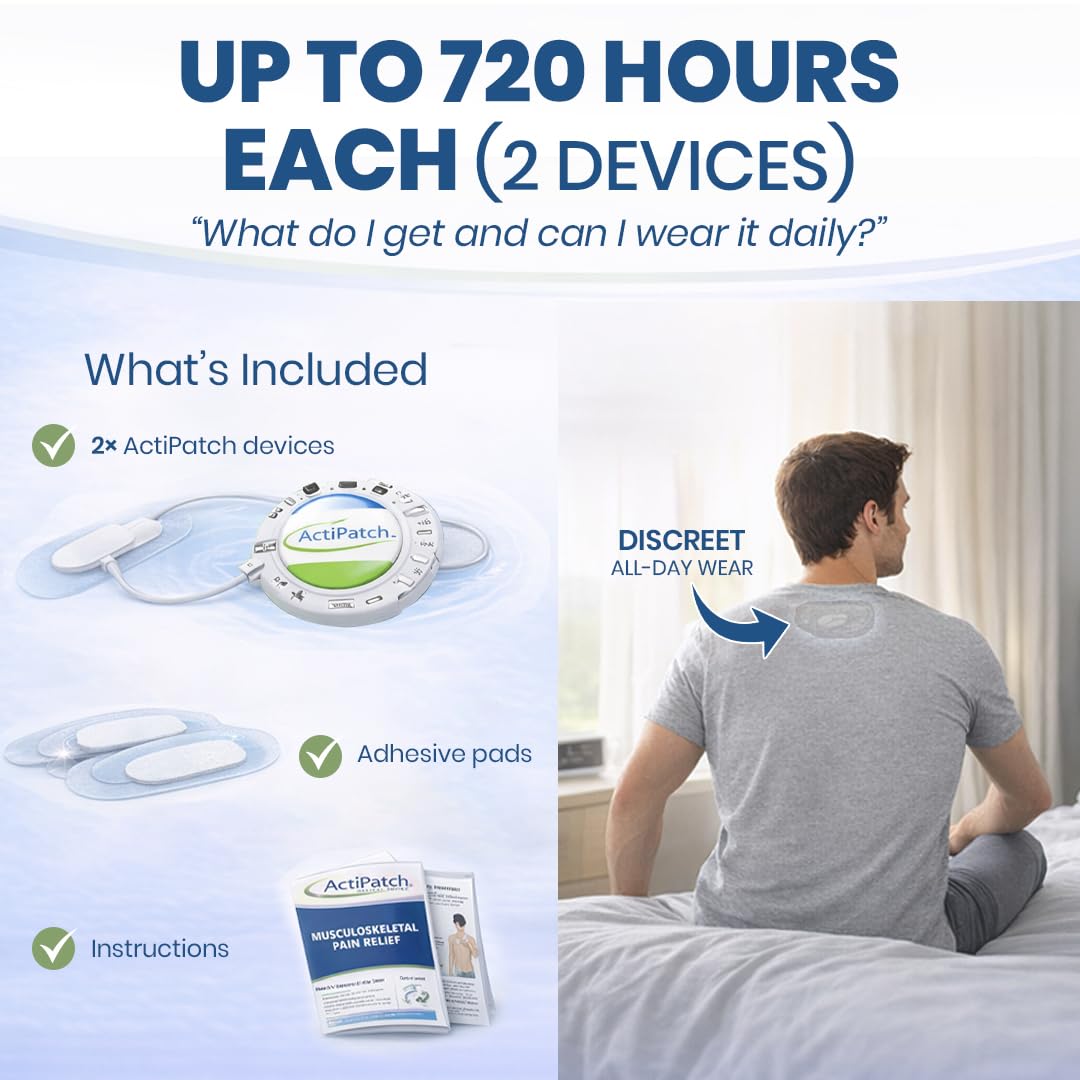 Mint Bucket ActiPatch Wearable Pain-Relief Device, 2-Pack Bundle – Pulsed Shortwave Therapy Loop for Back, Knee, Hip & Joint Discomfort, Long Lasting Leg Pain Relief Product Mint Bucket Brands Au supplements