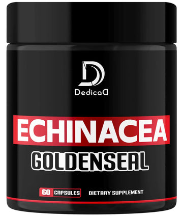 DEDICAD 1000mg Echinacea Goldenseal Capsules - Support Immune System, Well-Being & Overal Health - 60 Veggie Capsules - Non-GMO, Gluten-Free DEDICAD Au supplements