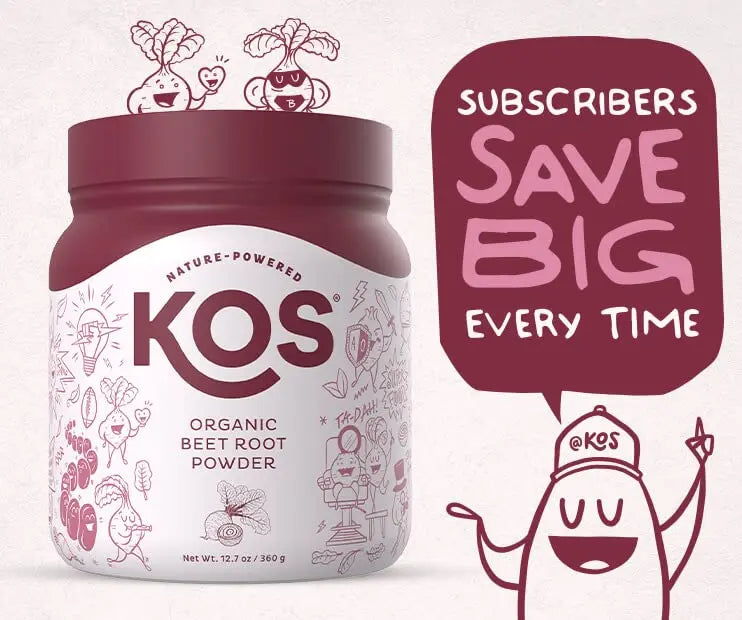 KOS Organic Beet Root Powder - USDA Certified, Nitric Oxide Booster, Non-GMO, Gluten KOS Au supplements