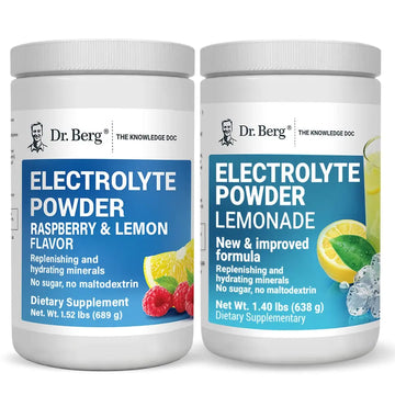 Dr. Berg's Electrolyte Powder 100 Servings Bundle - Raspberry Lemon & Lemonade Dr. Berg Nutritionals Au supplements