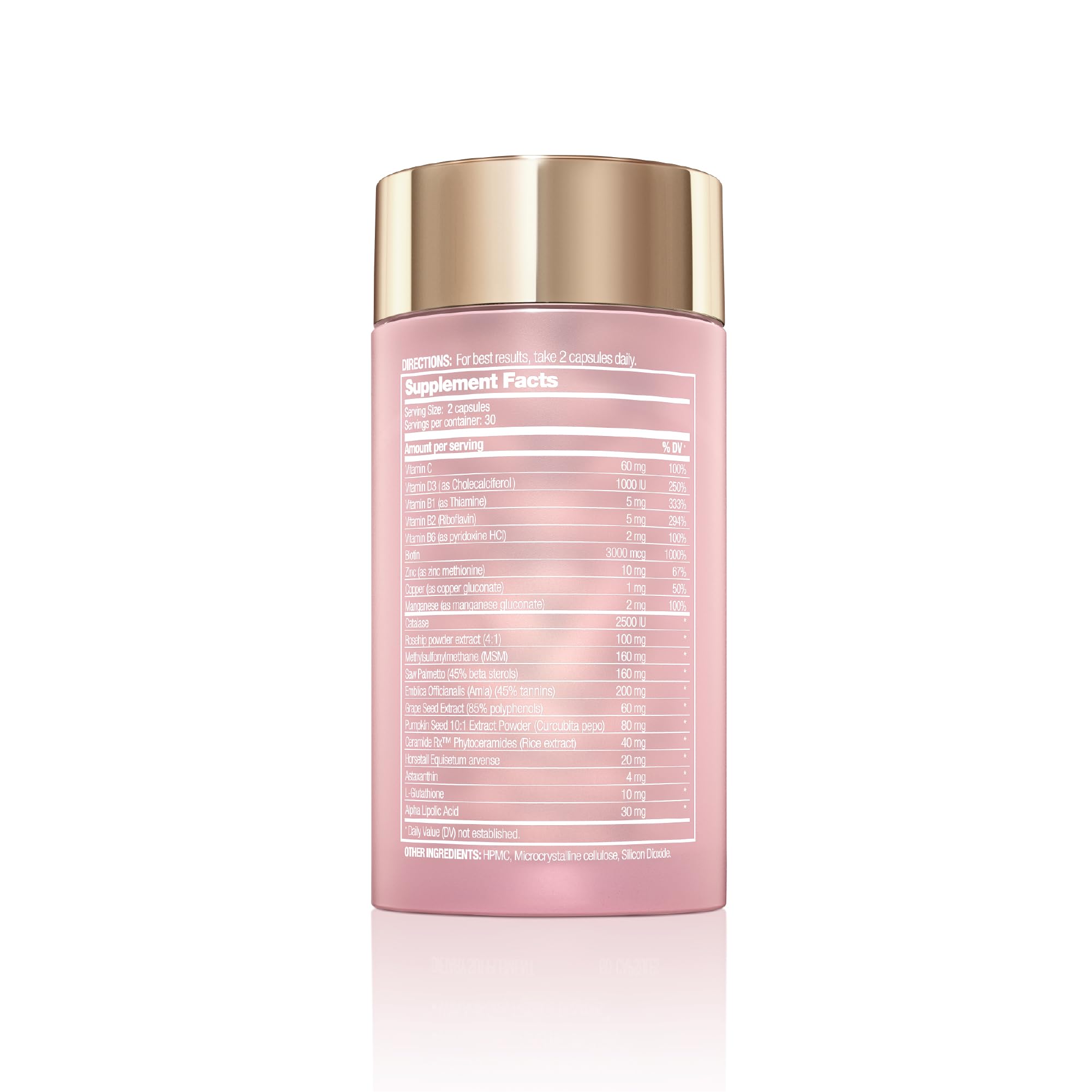 Halo Beauty Hair Skin & Nails Supplement | Thicker Hair Growth, Radiant Skin & Strong Nails Support with Biotin, Saw Palmetto & Phytoceramides | Vegan Capsules | Made in USA | 1-Month Supply Halo Beauty Au supplements